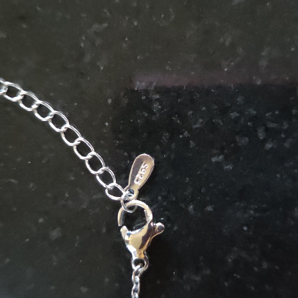 Elegant 925 Sterling Silver Pendant Necklace - Picture 7 of 7